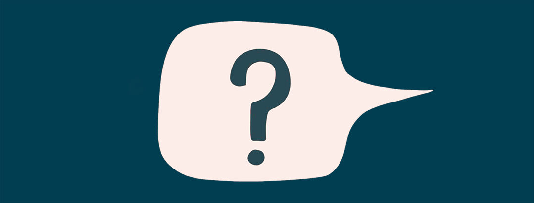 Question mark in a speech bubble